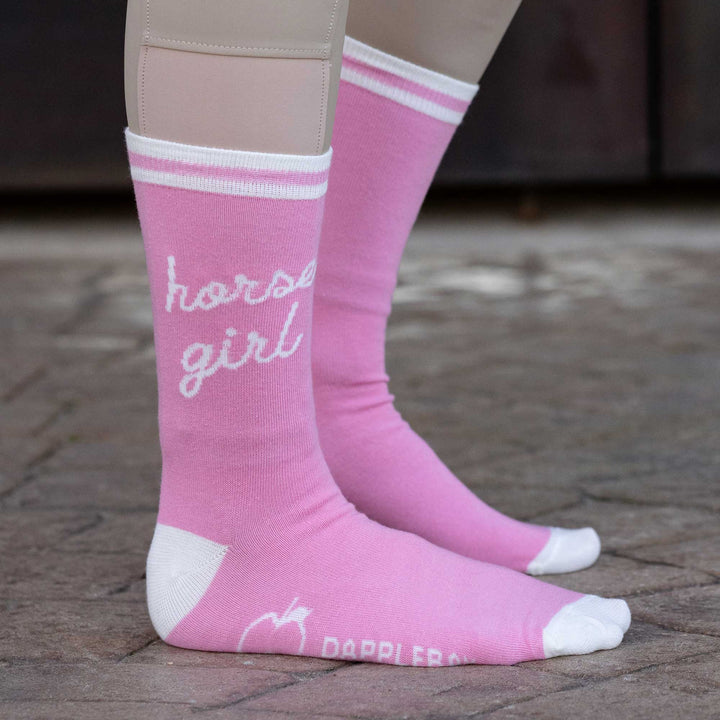 Dapplebay Knit Crew Socks - Horse Girl