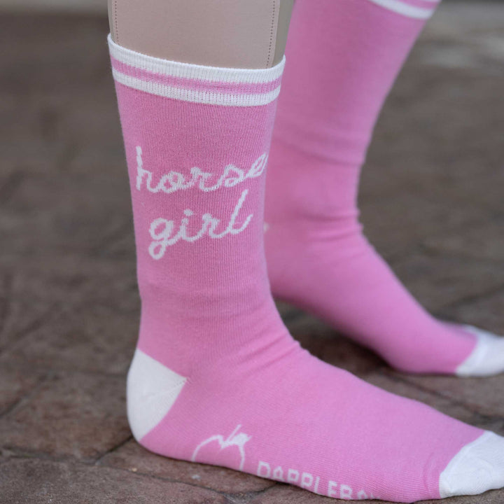 Dapplebay Knit Crew Socks - Horse Girl