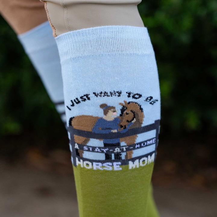 Dapplebay Knit Boot Socks - Horse Mom