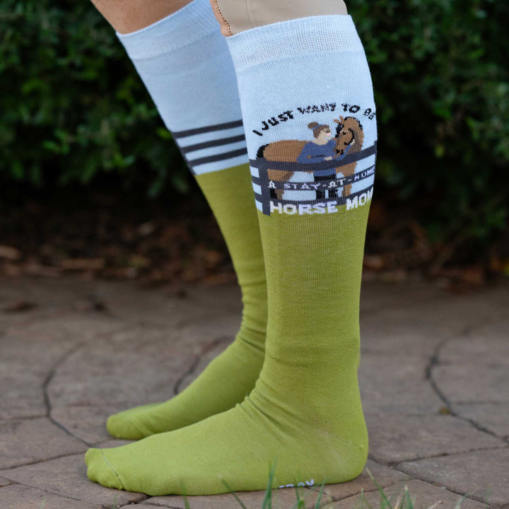 Dapplebay Knit Boot Socks - Horse Mom