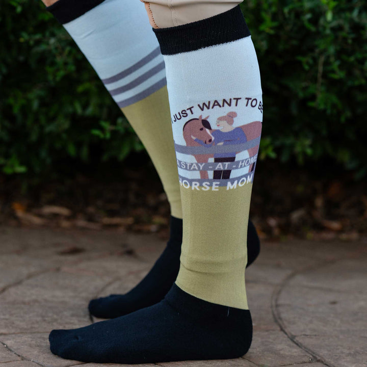 Dapplebay Slick Boot Socks - Horse Mom