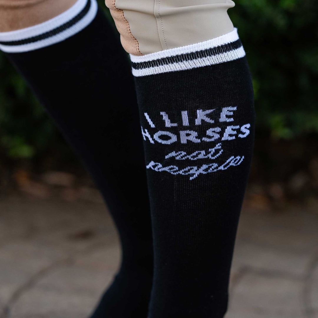 Dapplebay Knit Boot Socks - I Like Horses