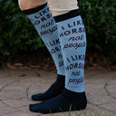 Dapplebay Slick Boot Socks - I Like Horses