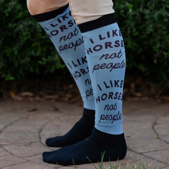 Dapplebay Slick Boot Socks - I Like Horses