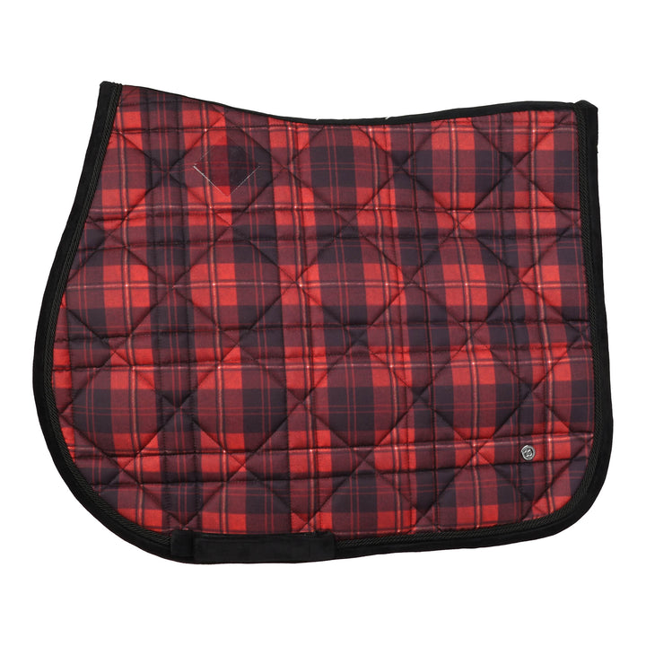 Dapplebay Holiday Plaid Pony Saddle Pad - Red