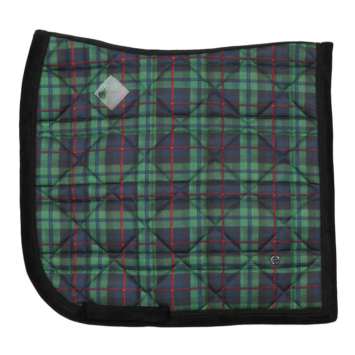 Dapplebay Holiday Plaid Dressage Saddle Pad-GREEN