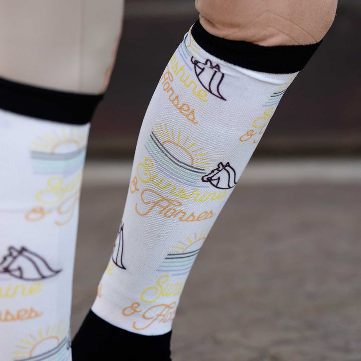 Dapplebay Slick Boot Socks - Sunshine & Horses