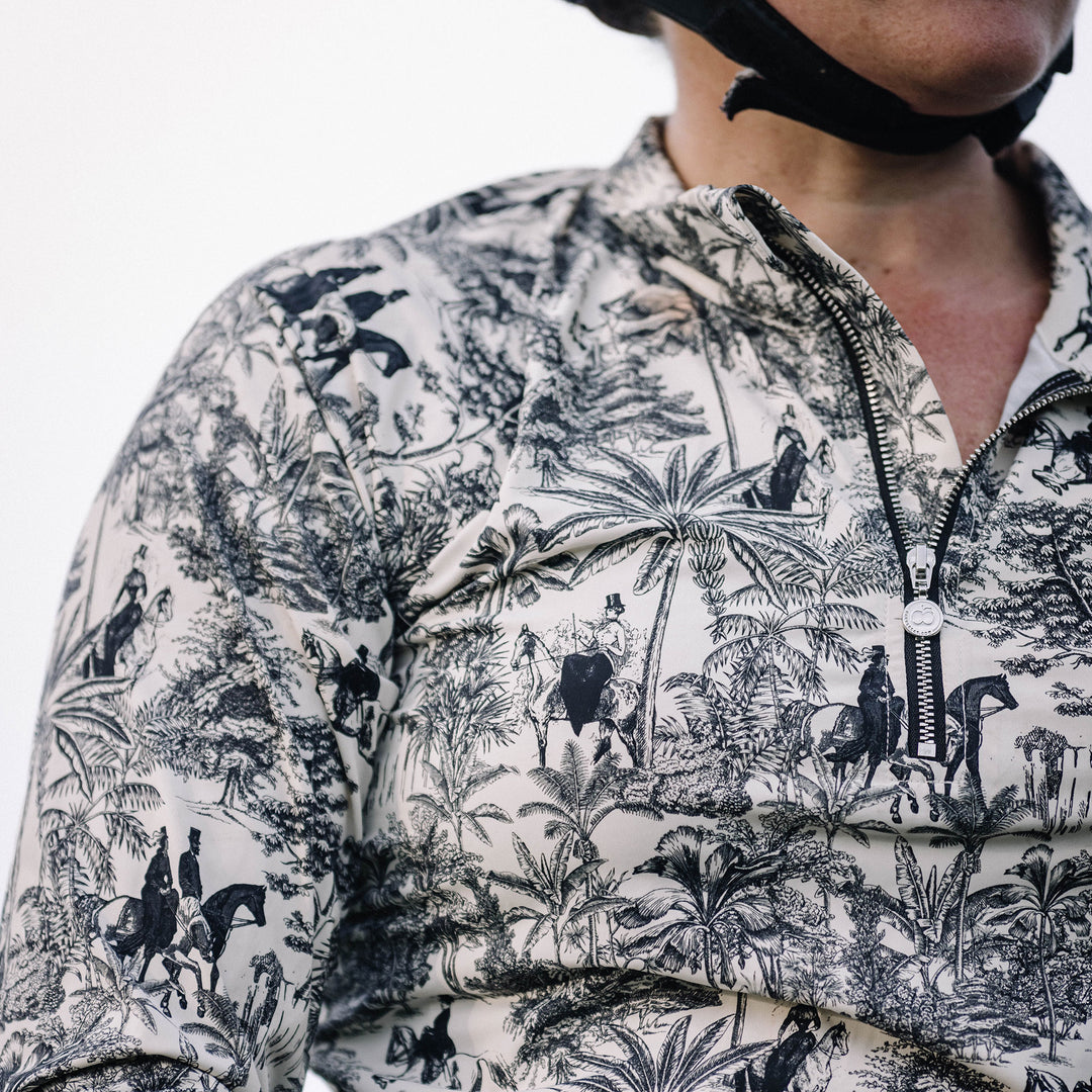Tropical Toile 1/4 Zip Riding Top ~ LIMITED EDITION