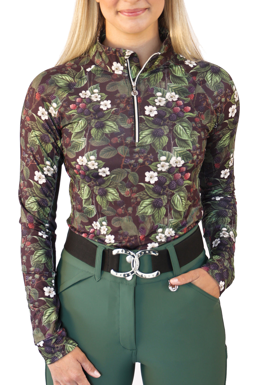 Dapplebay Blackberry Daze 1/4 Zip Riding Top