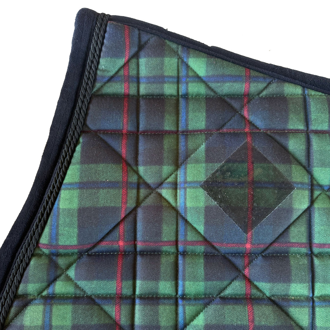 Dapplebay Holiday Plaid Jump Saddle Pad - Green