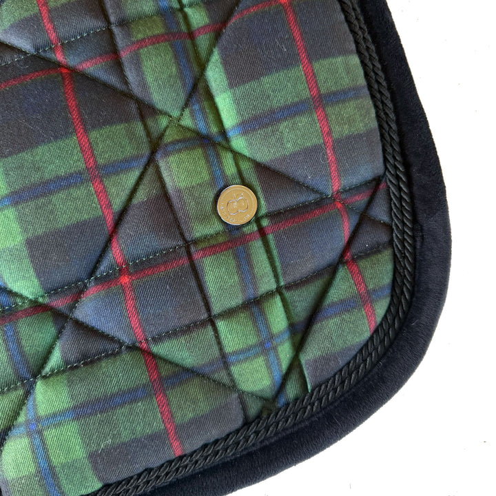 Dapplebay Holiday Plaid Jump Saddle Pad - Green