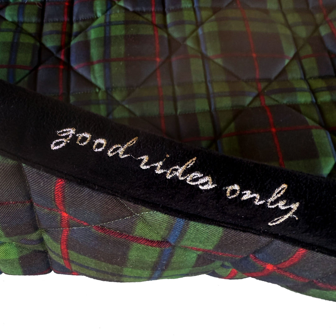 Dapplebay Holiday Plaid Pony Saddle Pad - Green
