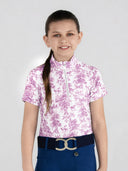 Dapplebay Kids Rose Equestrian Toile 1/4 Zip - Short Sleeve