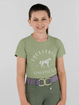 Dapplebay Kids Equestrian Athletic Club Tee-Sage