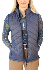 Dapplebay Lady Reversible Quilted Vest-Navy