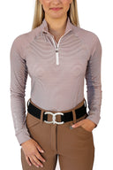 Dapplebay Stripe 1/4 Zip Riding Top