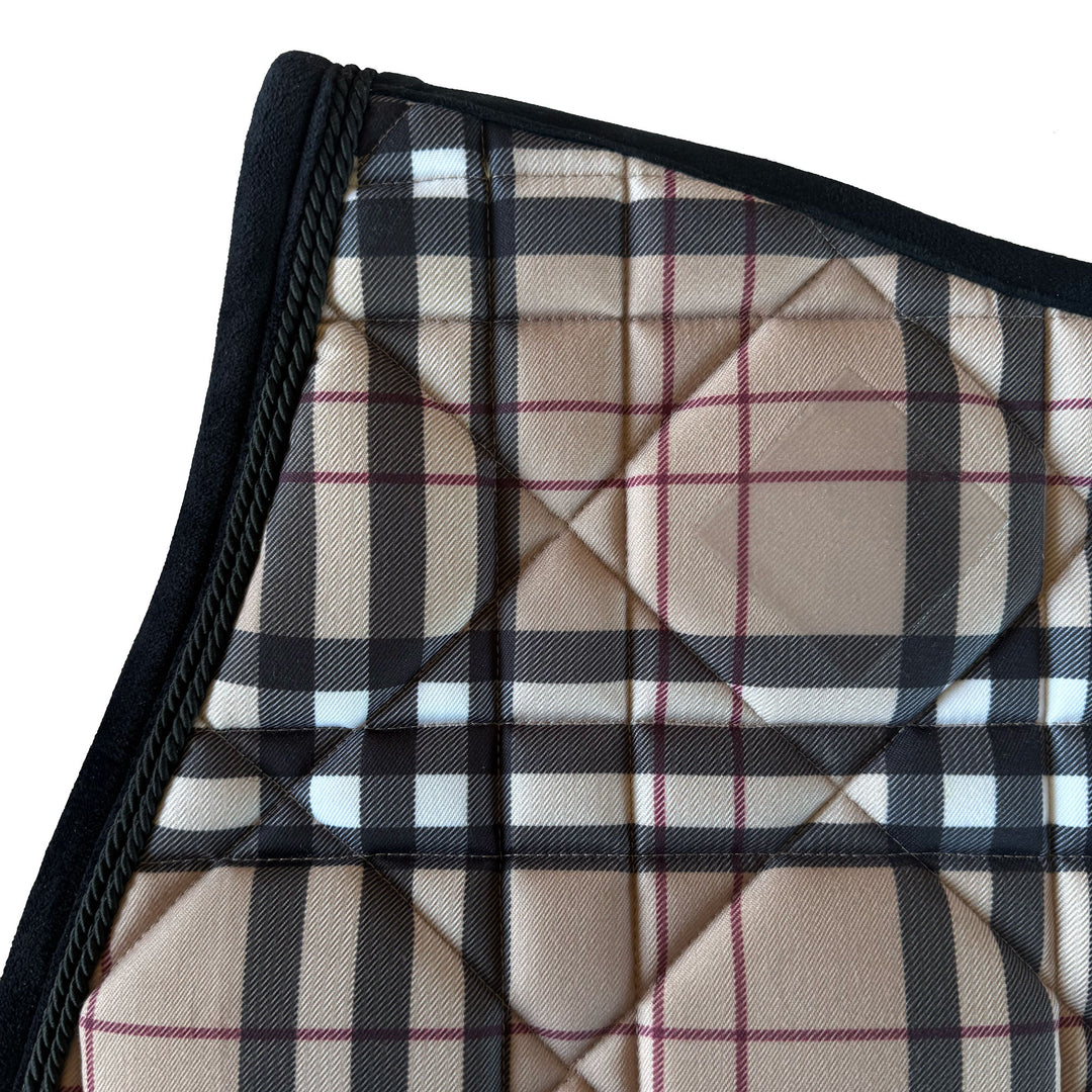 Dapplebay Holiday Plaid Pony Saddle Pad-Tan