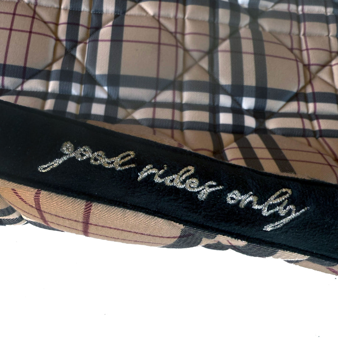Dapplebay Holiday Plaid Pony Saddle Pad-Tan