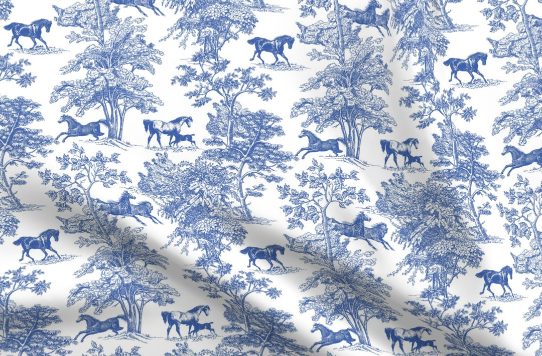 "Equestrian Toile - Large" Fabric